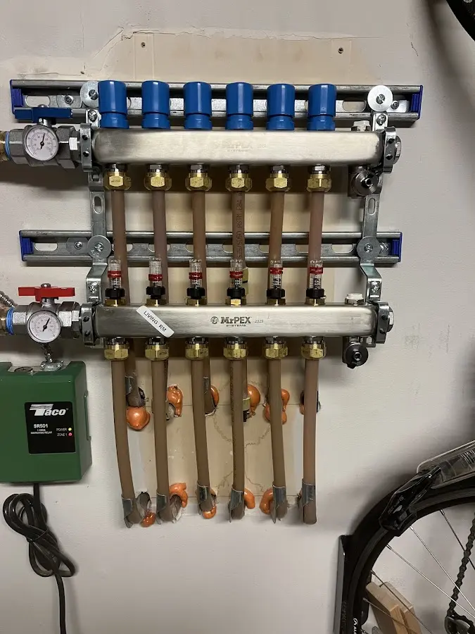 Plumber performing Gas Leak Detection at a residential property in Depew